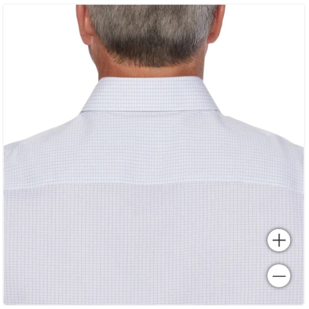Calvin Klein Men’s Wrinkle Free Dress Shirt Gray M - Picture 4 of 5